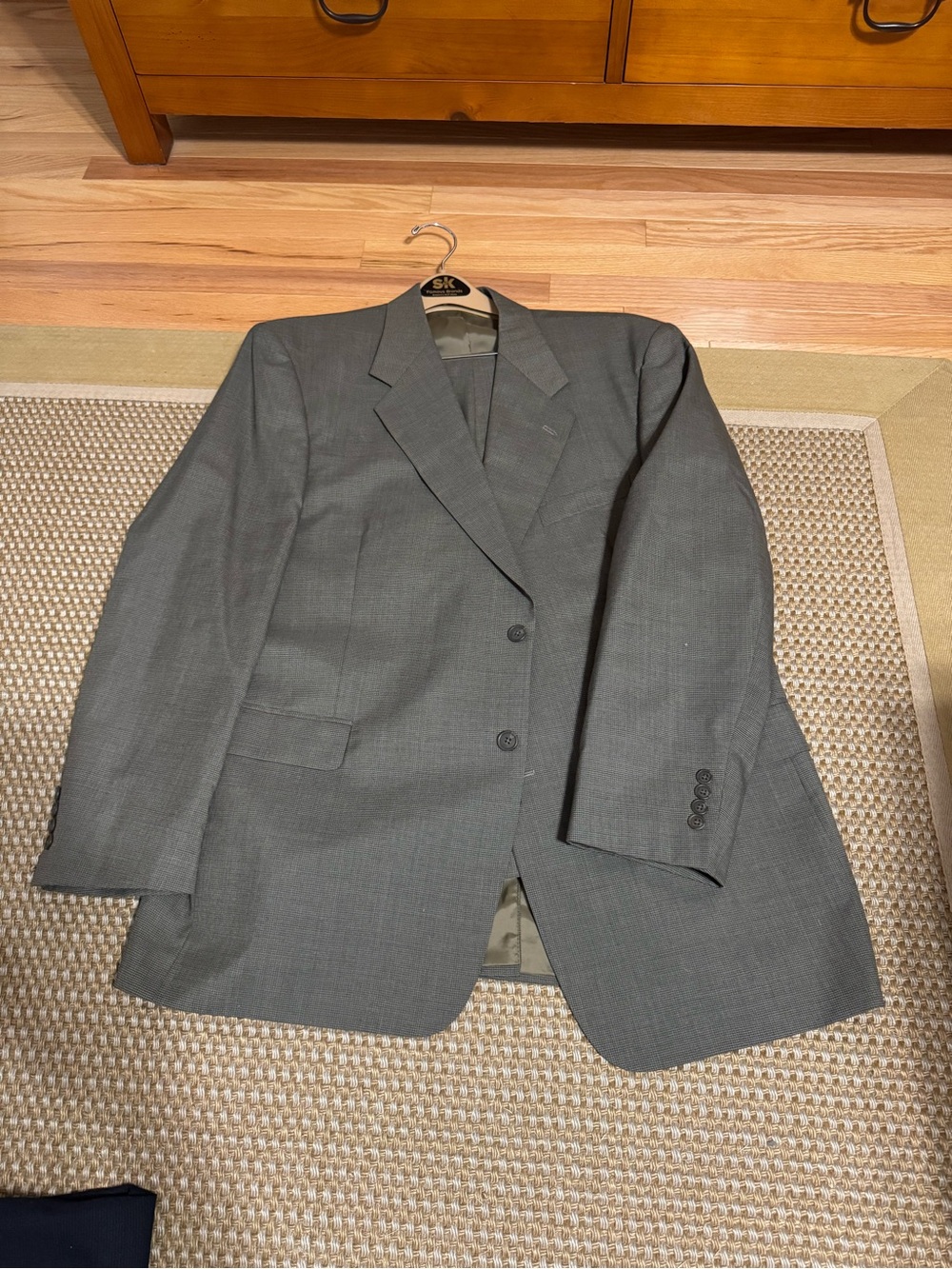 NWOT, S&K men’s suit, pants 41W, Jacket 46L